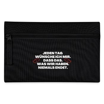Ich liebe dich Lieblingsmensch - Federtasche - Schwarz - Vorne