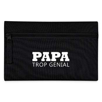 Papa trop génial Cadeau Homme fête des pères - Trousse - noir - Devant