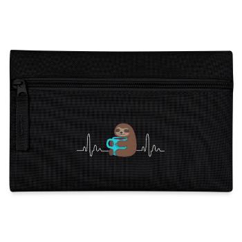 I love coffee t shirt coffee time sholt - Pencil Case - black - Front