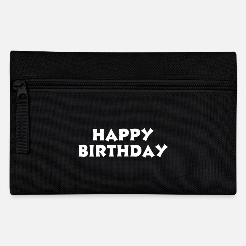 Happy Birthday - Federtasche - Schwarz