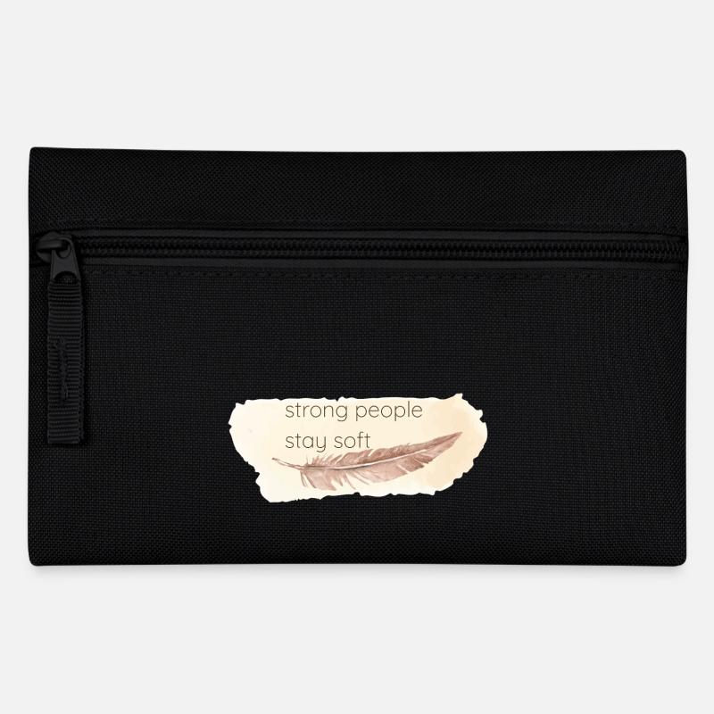 Strong people stay soft - Federtasche - Schwarz