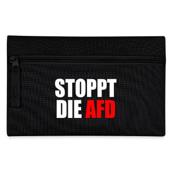 Stoppt die afd - Federtasche - Schwarz - Vorne