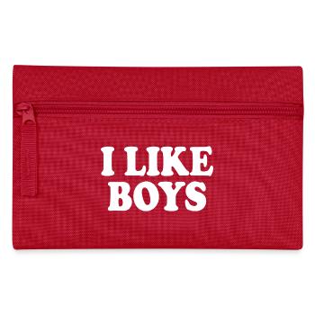 I like boys - Pencil Case - red - Front