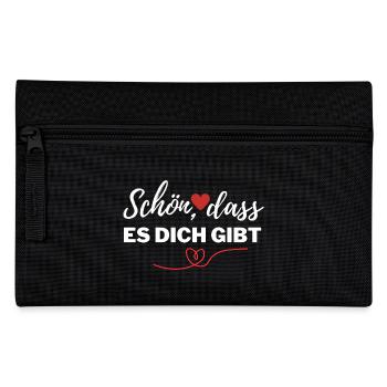 Schön, dass es dich gibt Lieblingsmensch Liebe - Federtasche - Schwarz - Vorne