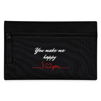 You make me happy I love you - Pencil Case - black - Front