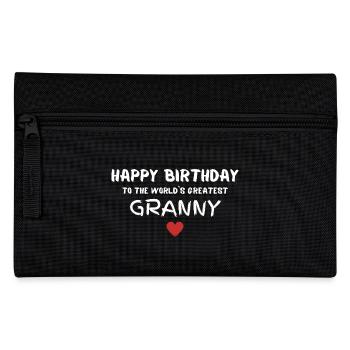Happy birthday granny birthday gift - Pencil Case - black - Front