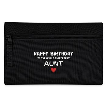 Happy Birthday Aunt Geschenkidee - Federtasche - Schwarz - Vorne