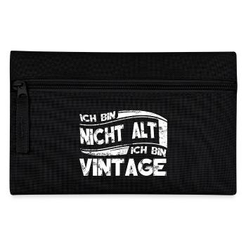 Ich bin Vintage - Federtasche - Schwarz - Vorne