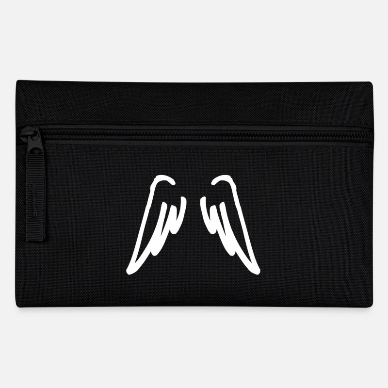 ailes d'ange blanches - Trousse - noir