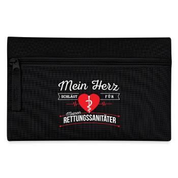 Rettungssanitäter Herz - Federtasche - Schwarz - Vorne