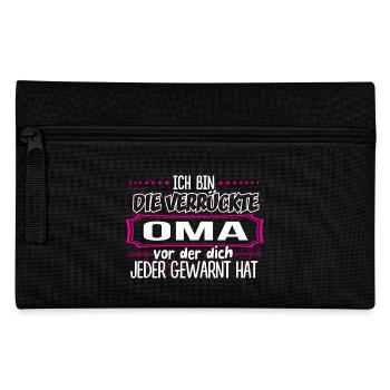 OMA - Verrückt - Federtasche - Schwarz - Vorne