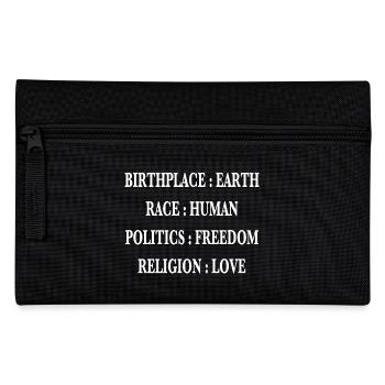 Ich bin Mensch - Federtasche - Schwarz - Vorne