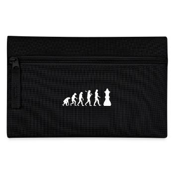 Schach Evolution Shirt· Schachmatt · Strategie - Federtasche - Schwarz - Vorne