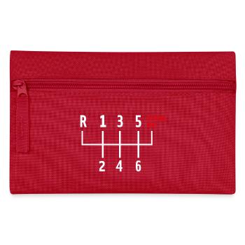 Shirt Geschenk Gangschaltung fucking fast - Federtasche - Rot - Vorne