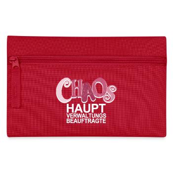 Chaos Beauftragte - lustiger Spruch für Mütter - Federtasche - Rot - Vorne