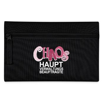 Chaos Beauftragte - lustiger Spruch für Mütter - Federtasche - Schwarz - Vorne