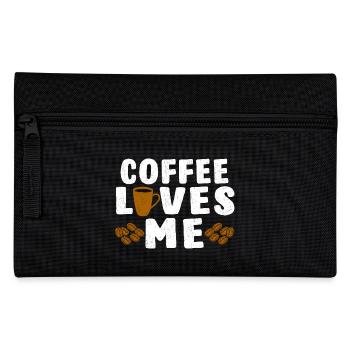 Coffee Loves Me - Federtasche - Schwarz - Vorne