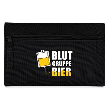 Blutgruppe Bier Biertrinker DNA JGA Biere Alkohol - Federtasche - Schwarz - Vorne