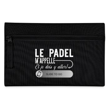 Le padel m'appelle cadeau - Trousse - noir - Devant
