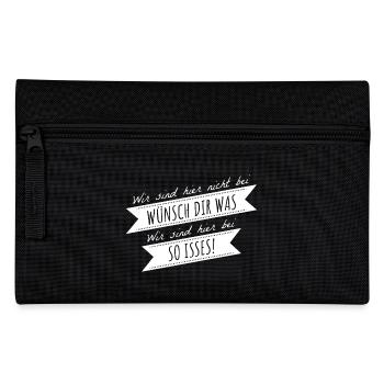 Wir sind hier nicht bei wünsch dir was Geschenk - Federtasche - Schwarz - Vorne