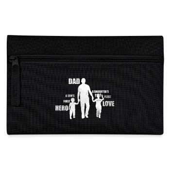 Vater und Sohn - Vater und Tochter Geschenk Papa - Federtasche - Schwarz - Vorne