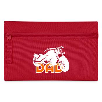 Biker DAD Blanc / Orange moto - Trousse - rouge - Devant