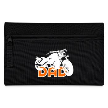 Biker DAD Blanc / Orange moto - Trousse - noir - Devant