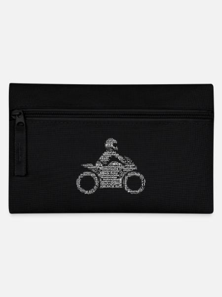 Motorrad Wort-Bild weiß - Federtasche - Schwarz