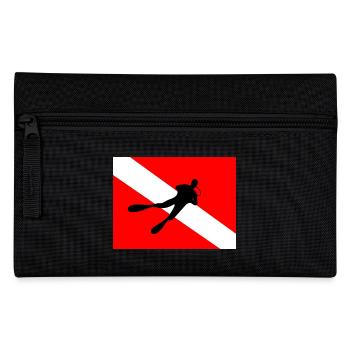 Taucherflagge - Federtasche - Schwarz - Vorne