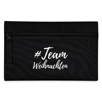 #Team Weihnachten weiß - Federtasche - Schwarz - Vorne