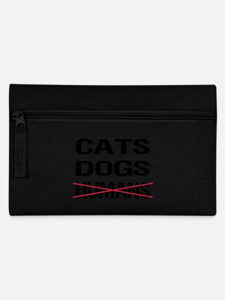 CATS DOGS HUMANS - Federtasche - Schwarz