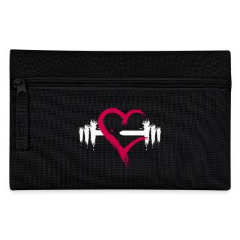 Dumbbell heart - Pencil Case - black - Front