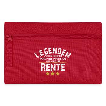 Legende Pension Rente Rentner Geschenk Ruhestand - Federtasche - Rot - Vorne