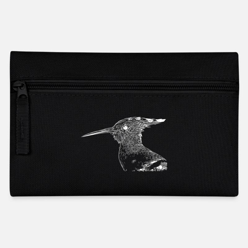 Wiedehopf Vogel - Federtasche - Schwarz