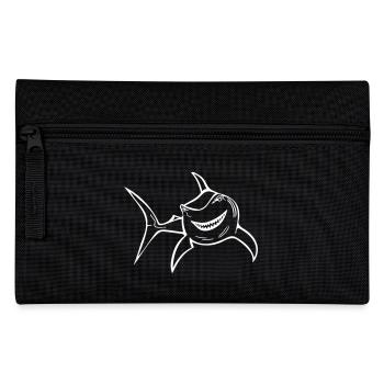 Funny shark - Pencil Case - black - Front