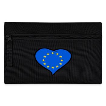 Europe heart flag - Pencil Case - black - Front