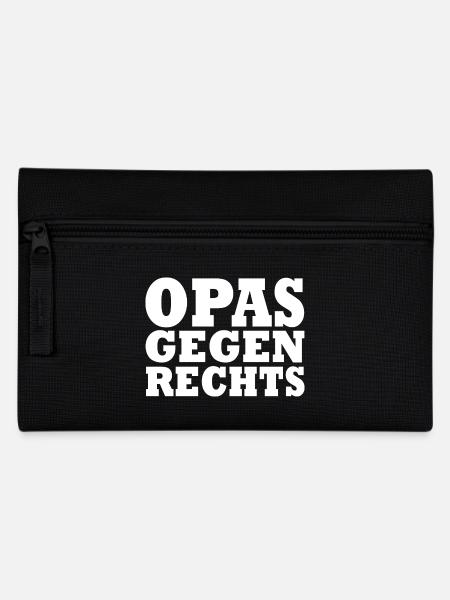 Opas gegen rechts - Federtasche - Schwarz