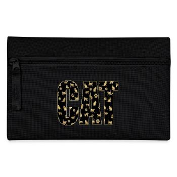 Cat - Cat . Cat text (cat) and cat pattern - Pencil Case - black - Front