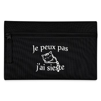Je peux pas j'ai sieste. - Trousse - noir - Devant