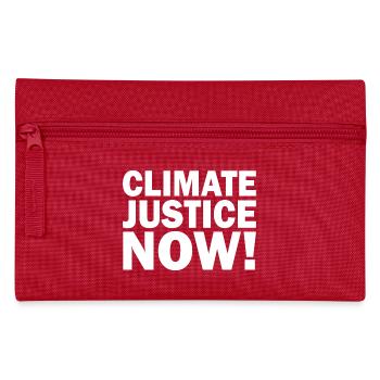 Climate justice now - Federtasche - Rot - Vorne