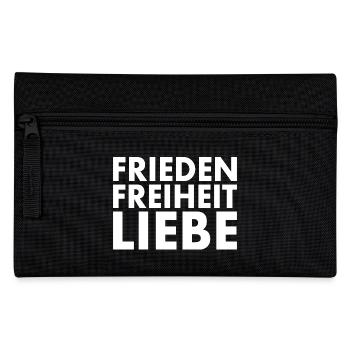 Frieden freiheit liebe - Federtasche - Schwarz - Vorne