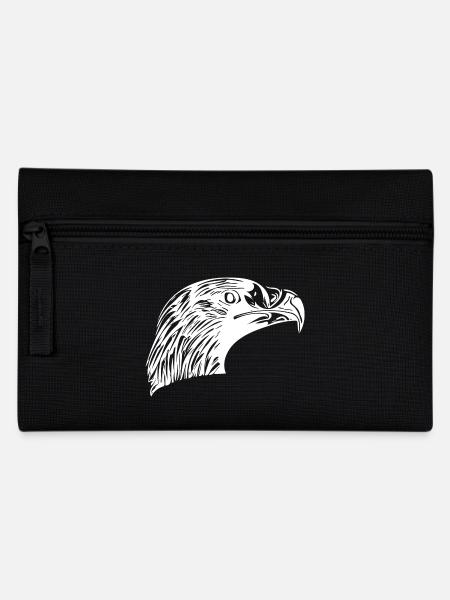 Adler Portrait für Vogelfreunde - Federtasche - Schwarz