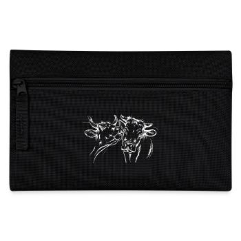 Vaches bisous - Trousse - noir - Devant