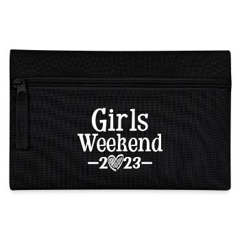 Girls Weekend 2023 Cute Girls Party Trip Vacation - Pencil Case - black - Front