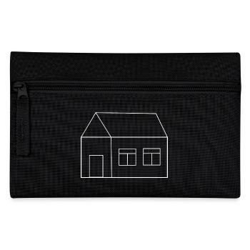 Eigenheim Häuser Immobilie - Federtasche - Schwarz - Vorne