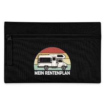 Camper Design – Mein Rentenplan Wohnmobil - Federtasche - Schwarz - Vorne