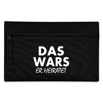 Das wars er heiratet - Federtasche - Schwarz - Vorne