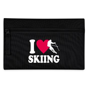 I love Skiing - Federtasche - Schwarz - Vorne