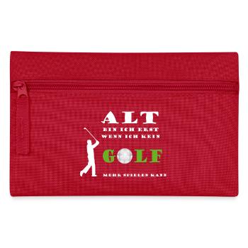 Golfspieler Golf Sport Alter altern junggeblieben - Federtasche - Rot - Vorne