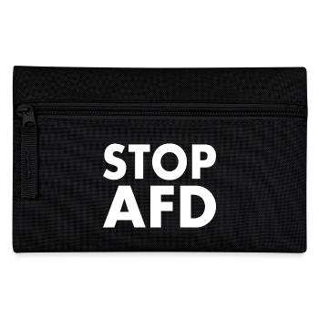 Stop afd - Federtasche - Schwarz - Vorne